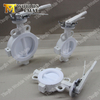 Waferflänsad PTFE foder Butterfly Valve