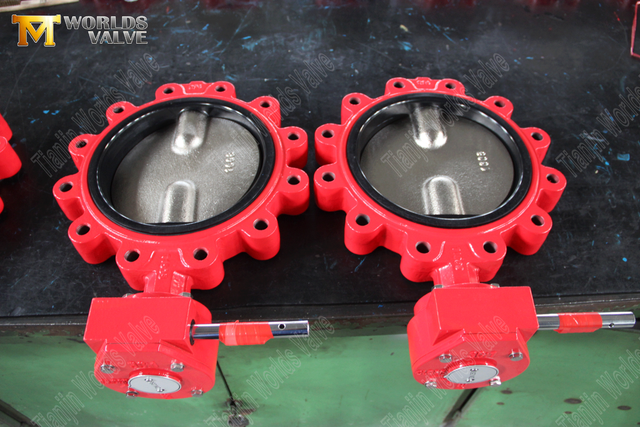 Kina LUG-fjärilsventilstillverkare-koncentriska fjärilsventil med spakhandtag