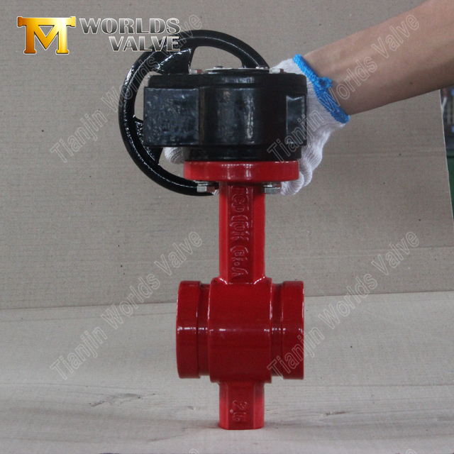 Certifierad räfflade vridspjällsventil med växellåda | Worlds Valve OEM-tillverkare