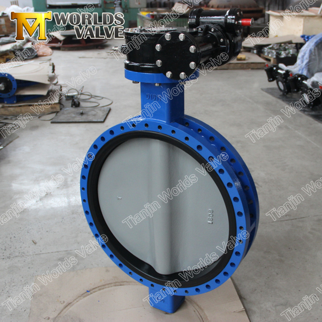 Nylonbelagd dubbla flänsade fjärilventiler klass125 klass150