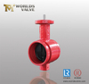 Gummibeläggning Grooved End Connection Butterfly Valve