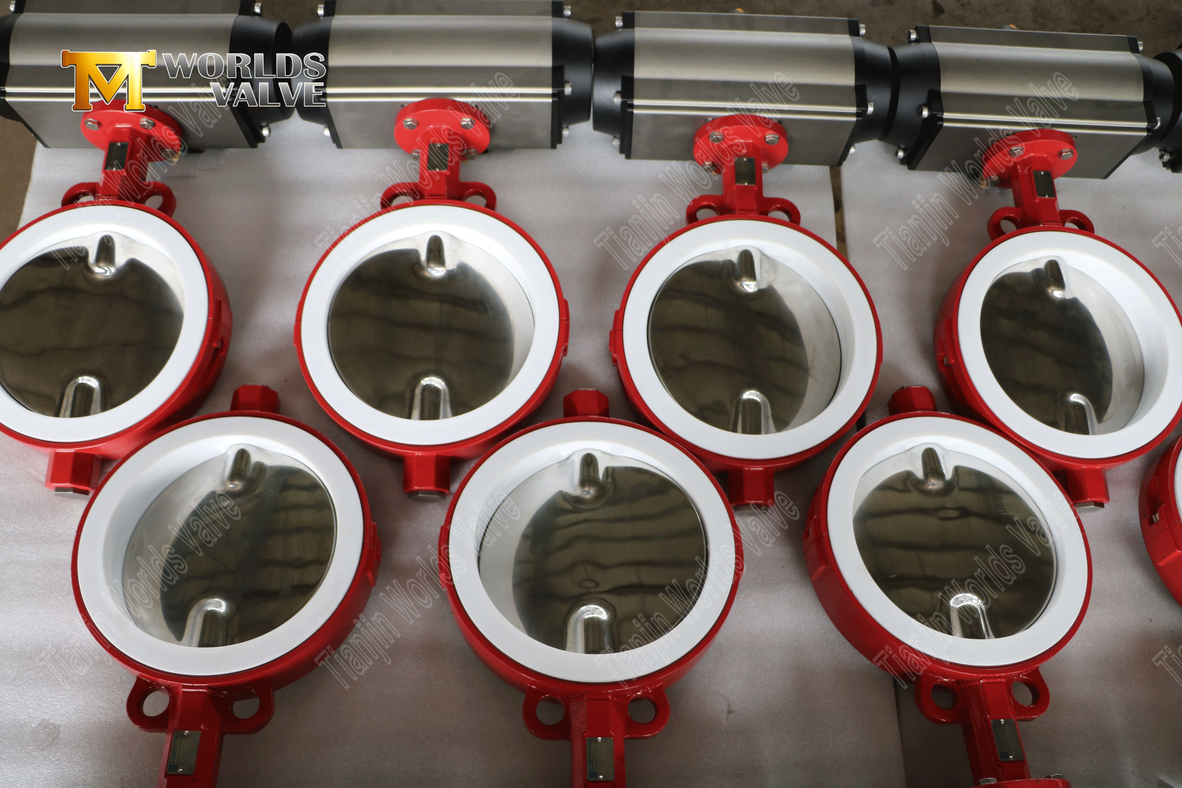 PTFE fodrad vridspj&auml;llsventil med polerad skiva och pneumatiskt st&auml;lldon-1 (9)