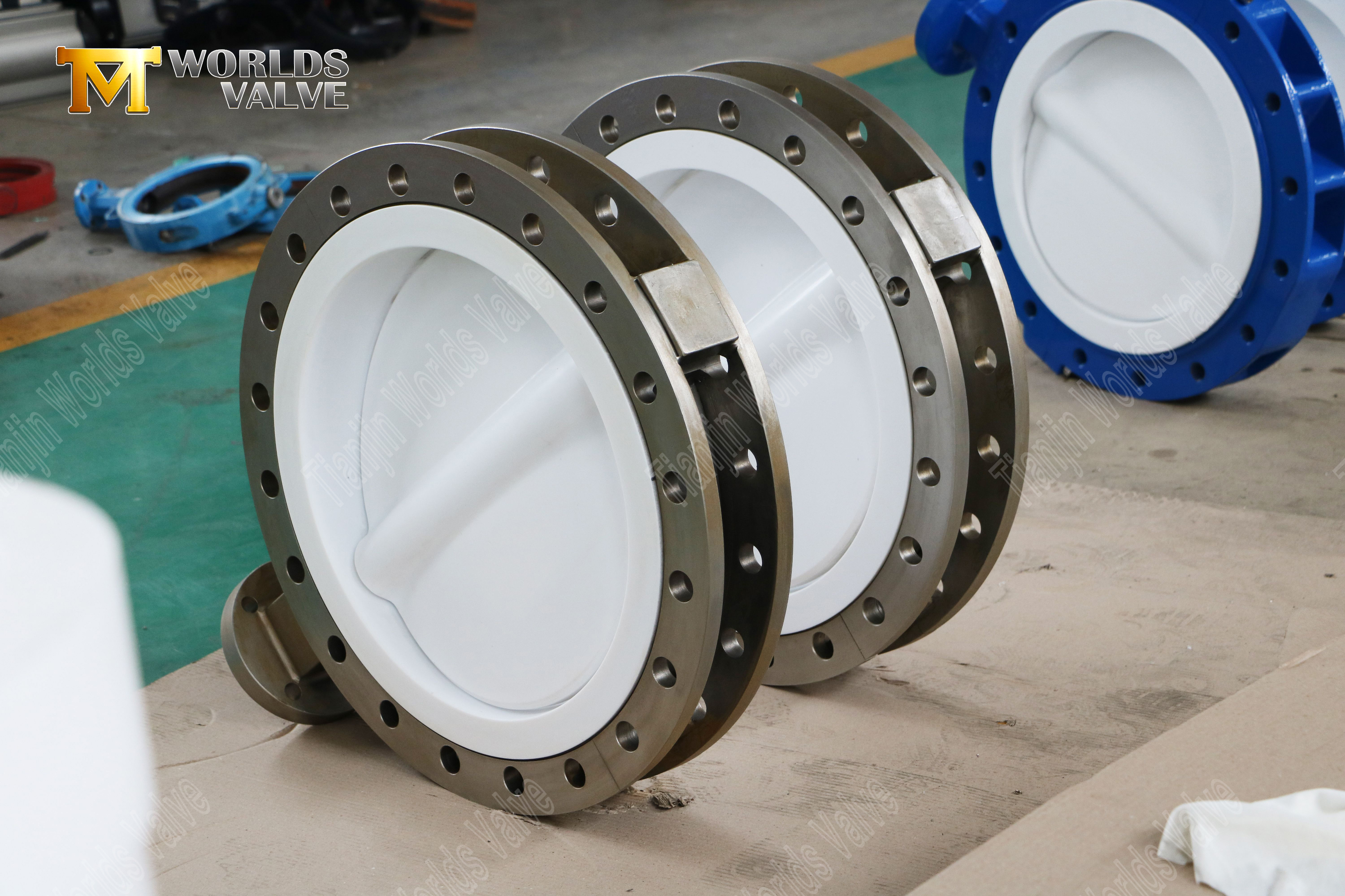 CF8m delad kroppsfj&auml;rilsventil med PTFE-skiva och s&auml;te-3 (2)