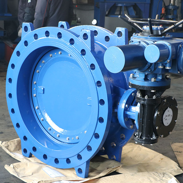 Double Offset Flanged Butterfly Valve GGG40 GGG50 DI CI