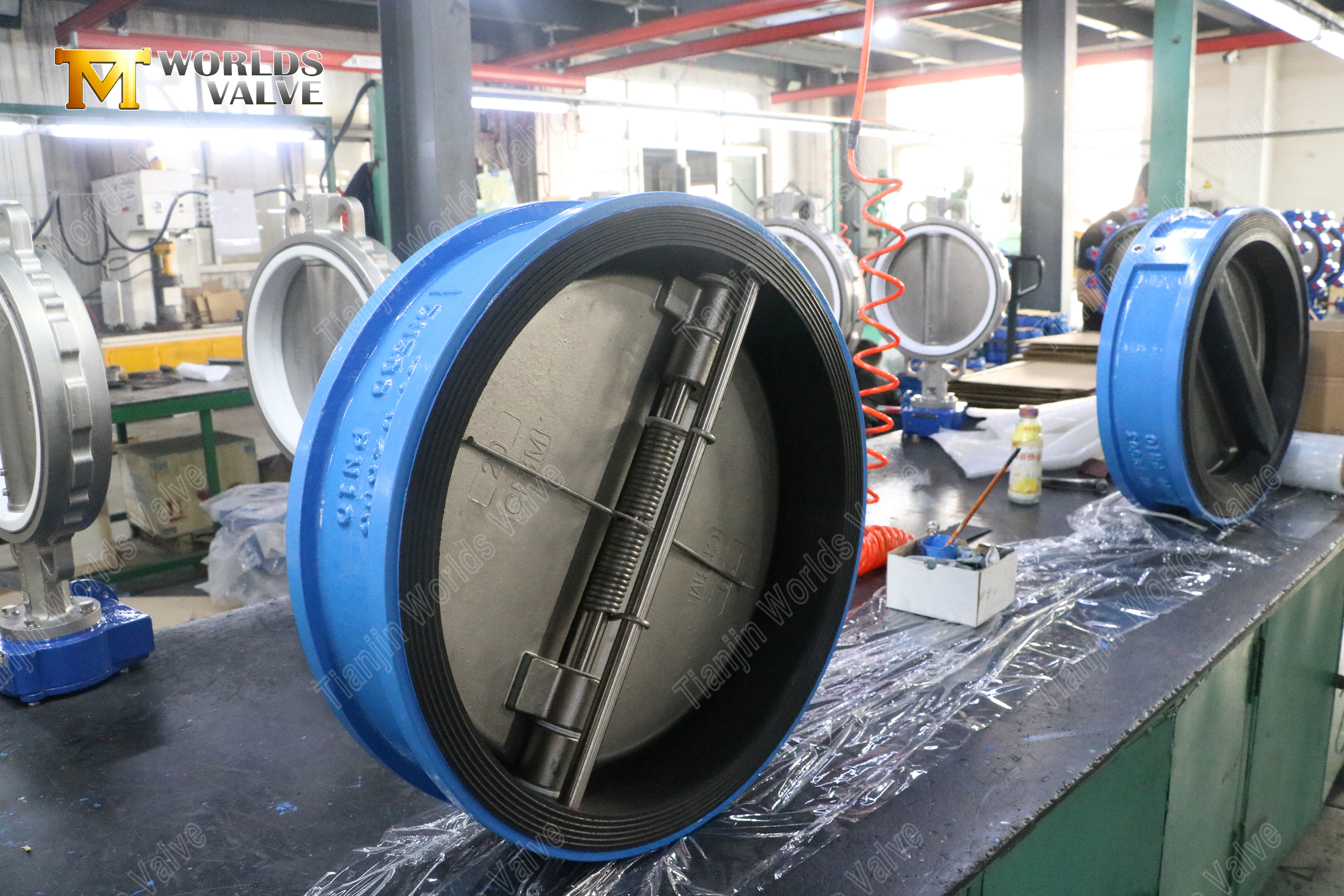 Aluminium bronsskiva dubbelplatta skiva backventil (8)