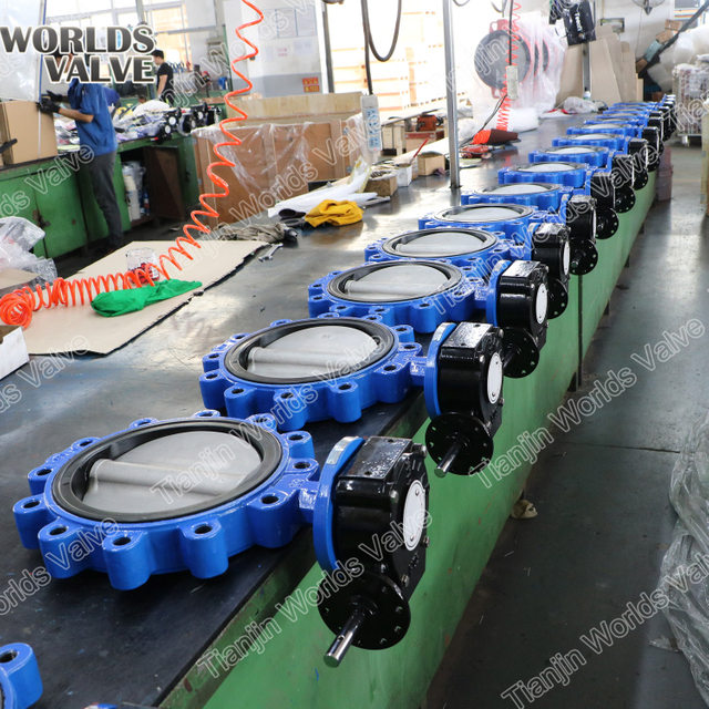 Lågtryck och sluttyp fjärilventil i Tianjin Kina