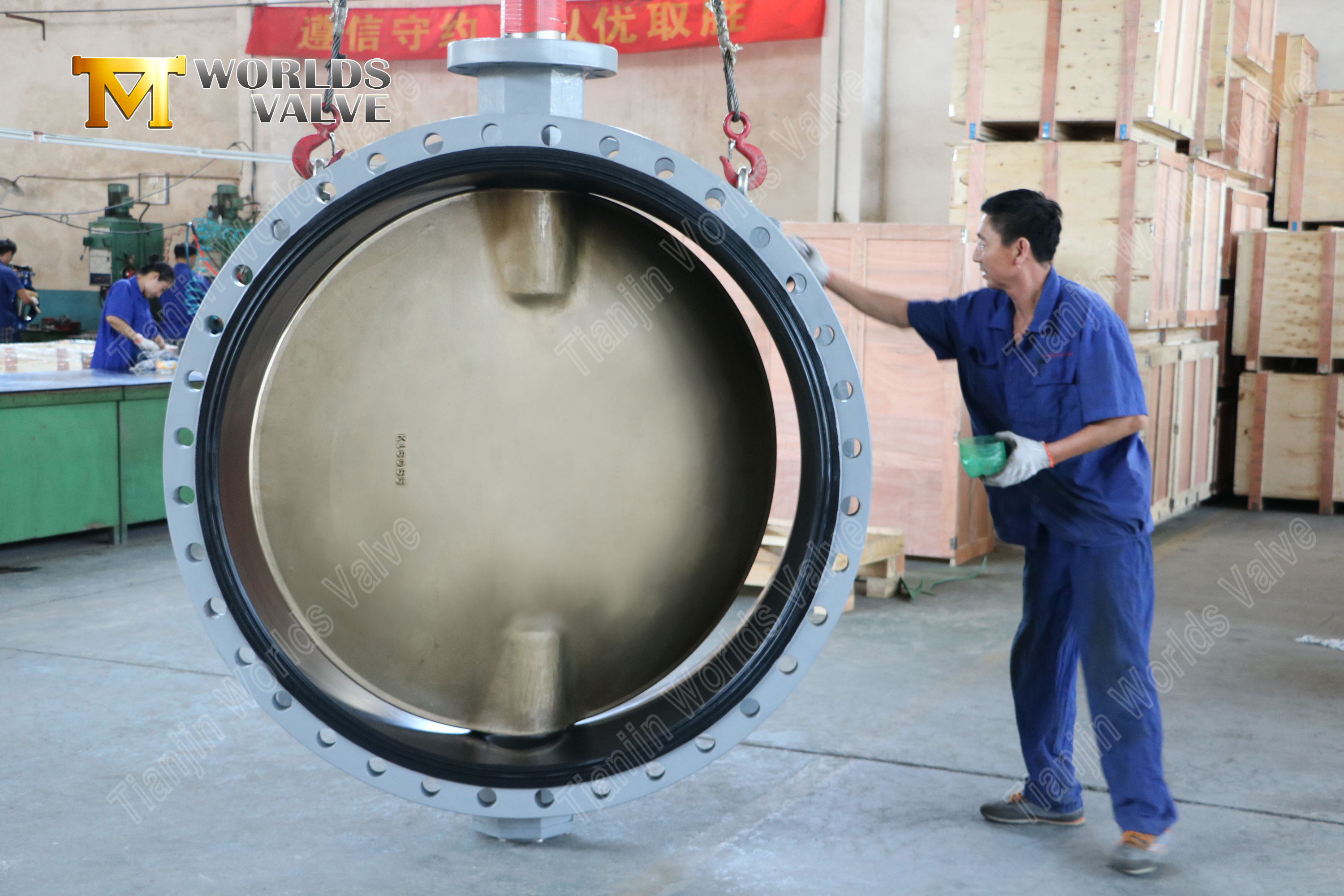 Aluminium bronsskiva dubbelfl&auml;nsad vridspj&auml;llsventil (3)