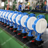 Waferflänsad PTFE foder Butterfly Valve