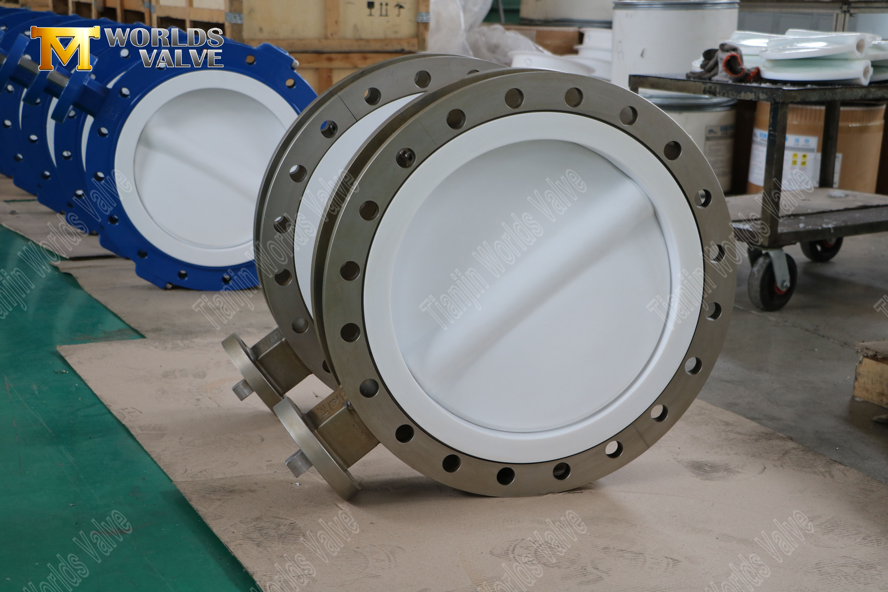 CF8m delad kroppsfj&auml;rilsventil med PTFE-skiva och s&auml;te-3 (1)