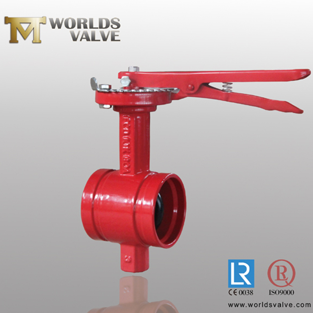 EPDM/NBR/VITON /BUNA belagd skiva med räfflad ände vridspjällsventil