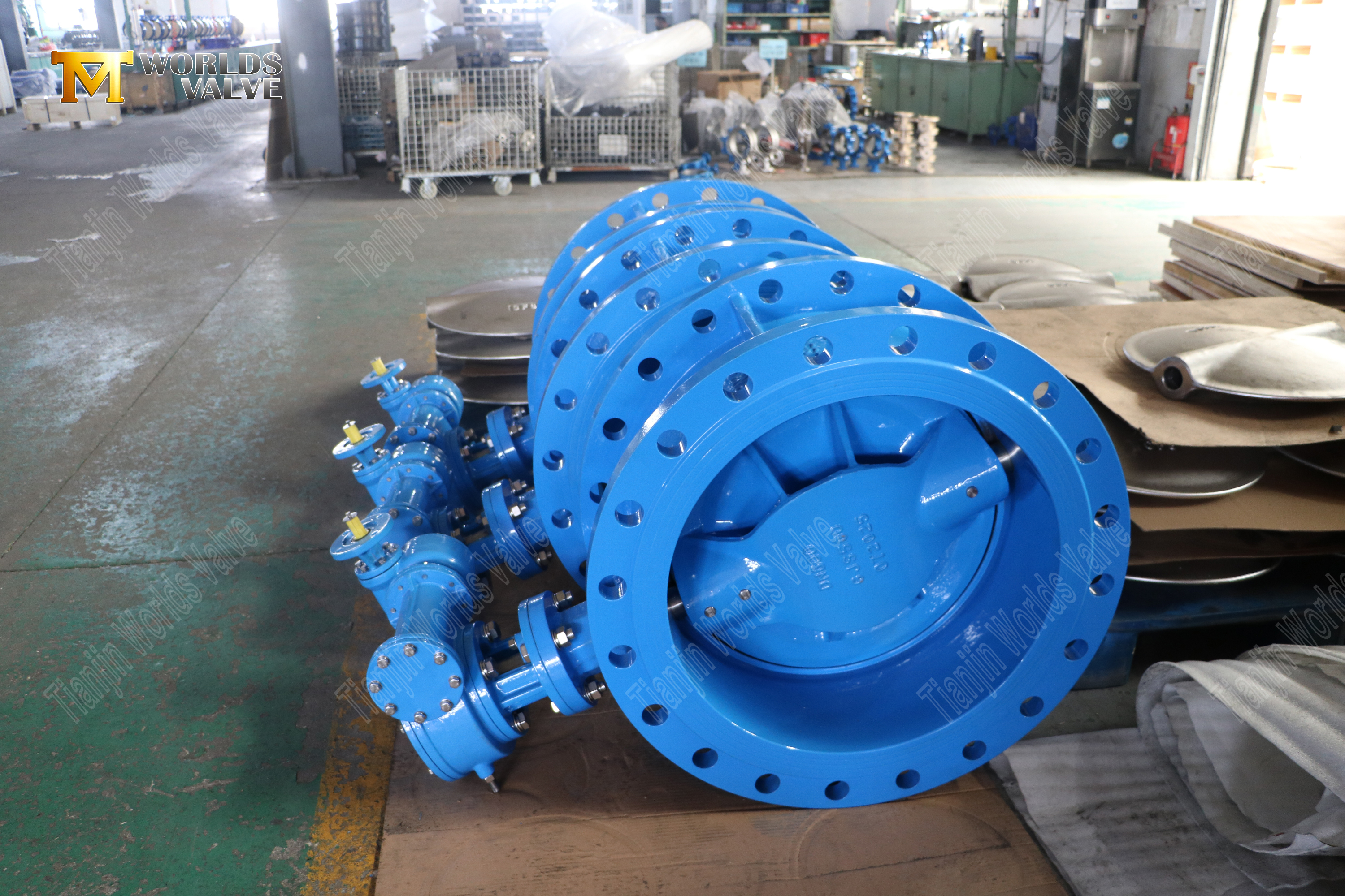 AWWA-C504-duktil-j&auml;rn-double-offset-Butterfly-Valve-Oem-Valve-Supplier