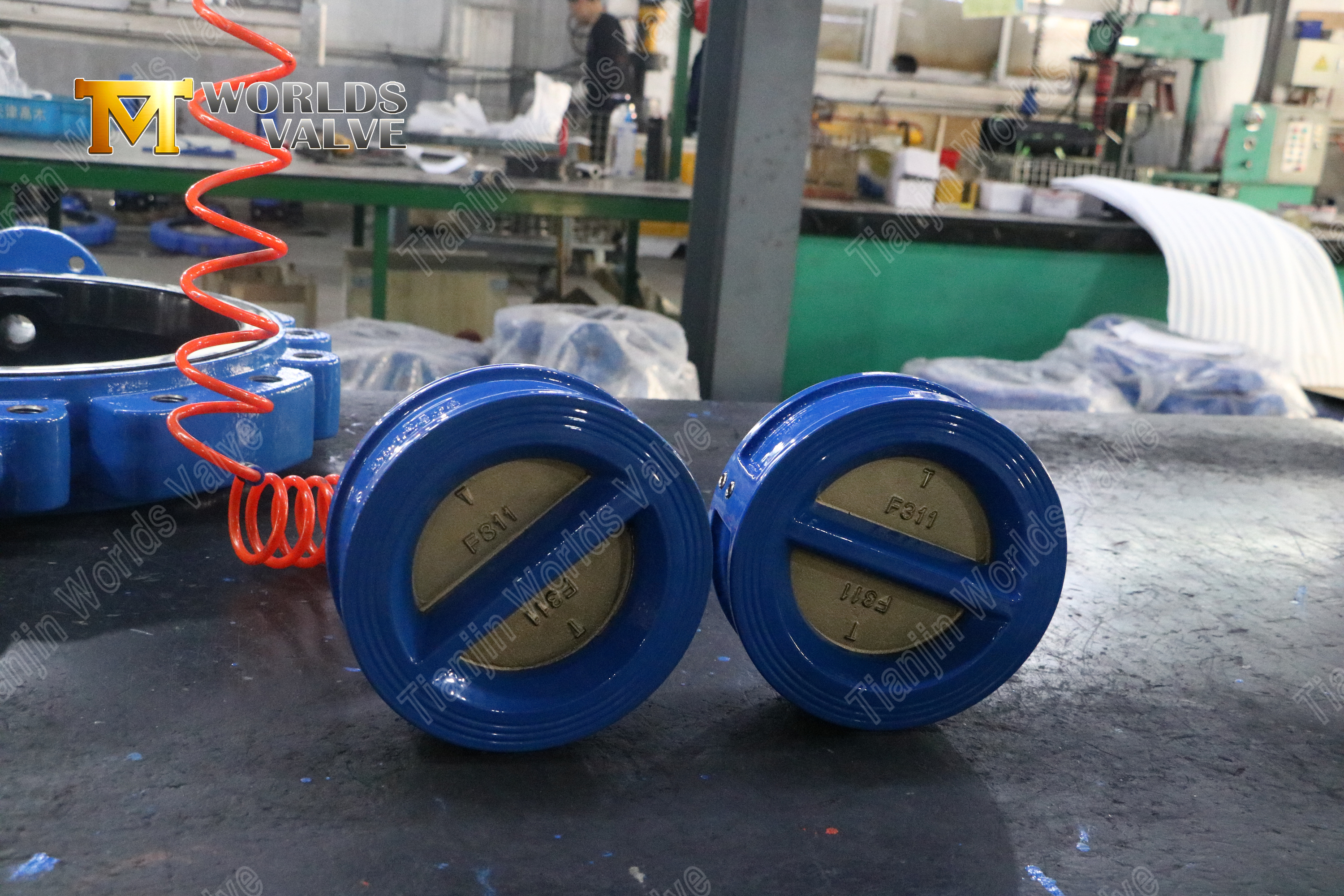 Rostfritt st&aring;l Double Disc Wafer Type Non-Return Ventil Noll-Leakage Backflow Prevention-1 (2)