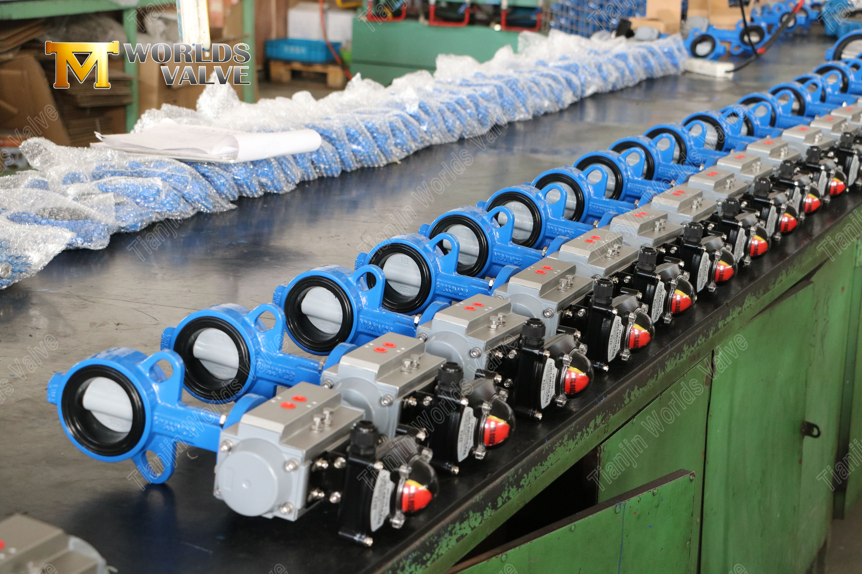 Wafer fj&auml;rilsventil med nylonbelagd skiva & WCB kroppskostnadseffektiv korrosionsbest&auml;ndighet-1 (1)