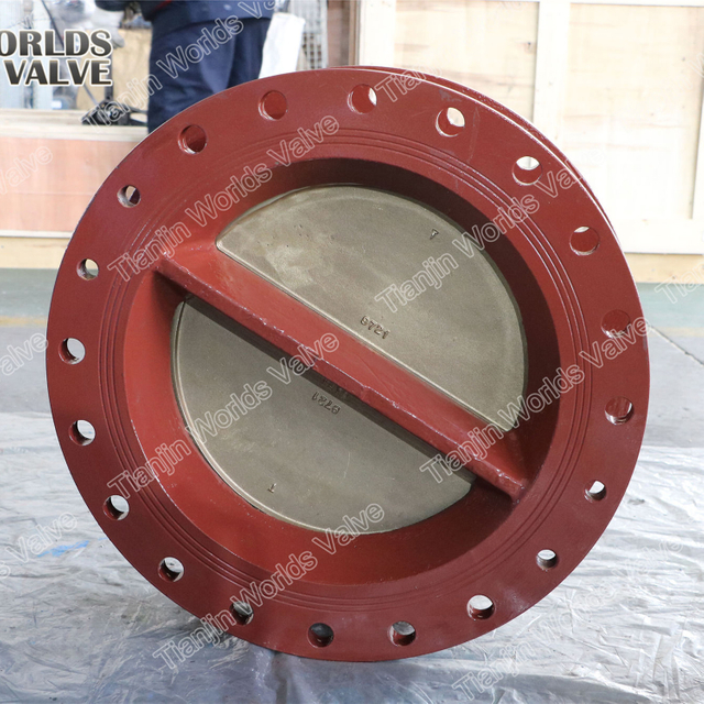 Dubbelflänsad dubbelplatta backventiler Aluminium bronsskiva