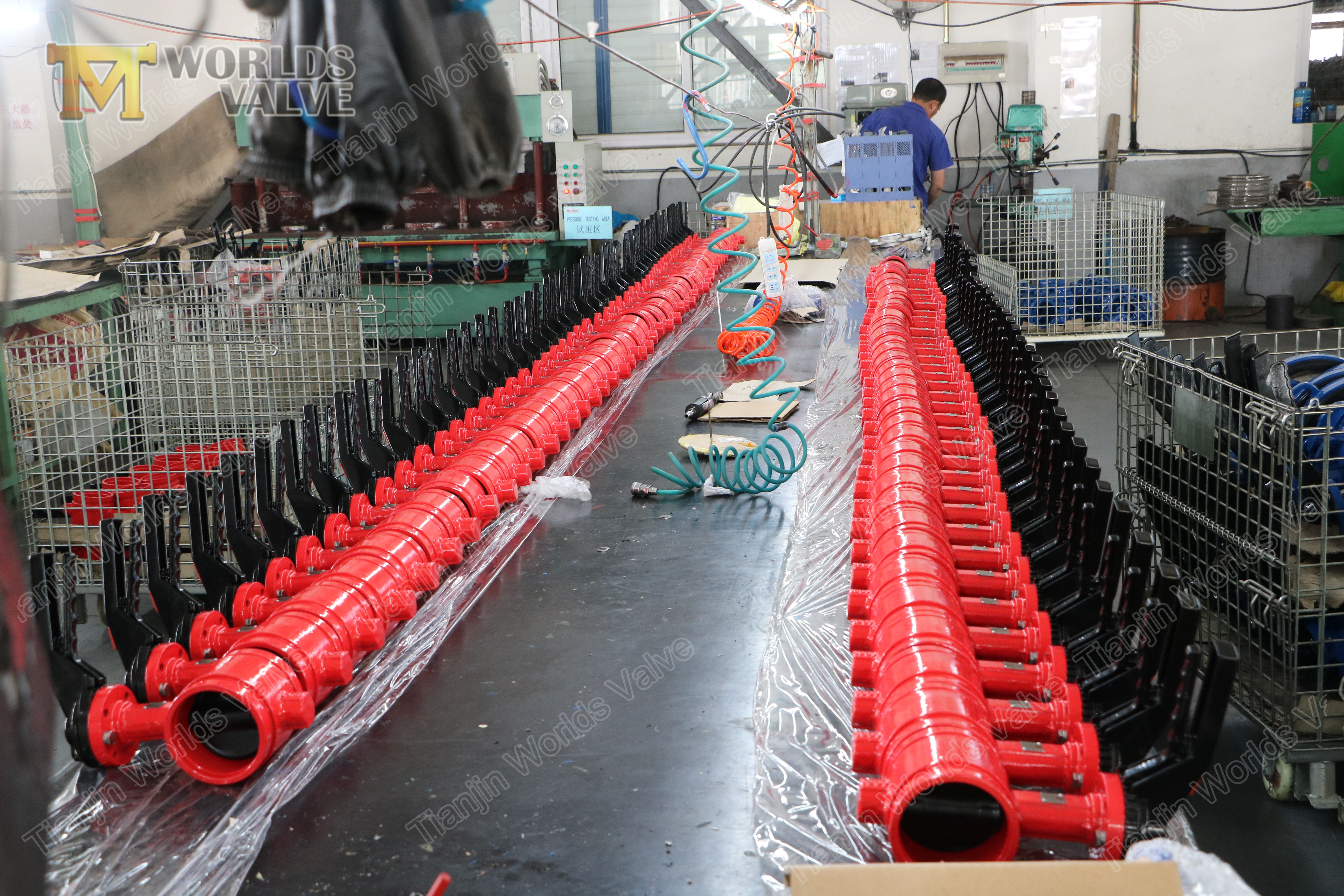 4 EPDM NBR Viton Buna Coated Disc Groved Butterfly Valve