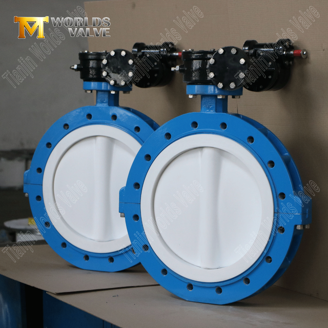 LUG -typ PTFE -säte och skivfjärilventiler med maskutrustning