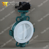 Waferflänsad PTFE foder Butterfly Valve