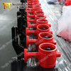 Di Ductile Iron Grooved END Gummi Butterfly Valve