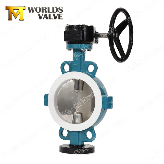 Polerad skiva wafer PTFE fjärilsventil