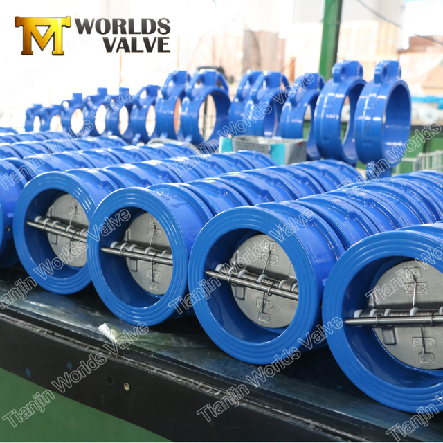 ISO5752 API594 150LB wafer lugged dubbeldörrssvängbackventil