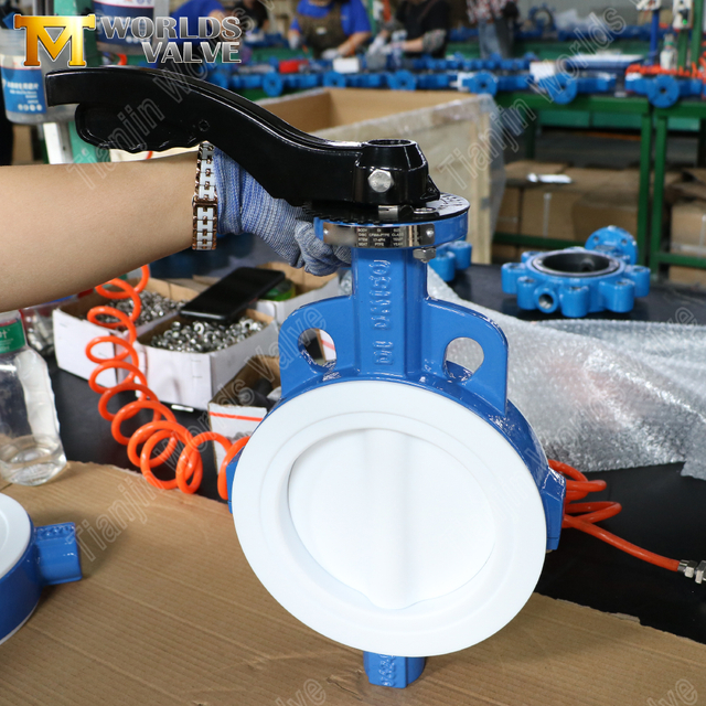 PTFE Wafer-spjärilsventil – PTFE-inkapslad skiva, klass 150, OEM-tillverkare
